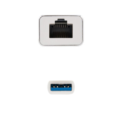 Cable Conversor Usb 3.0 Ethernet Rj45 Gigabit 15cm Silver