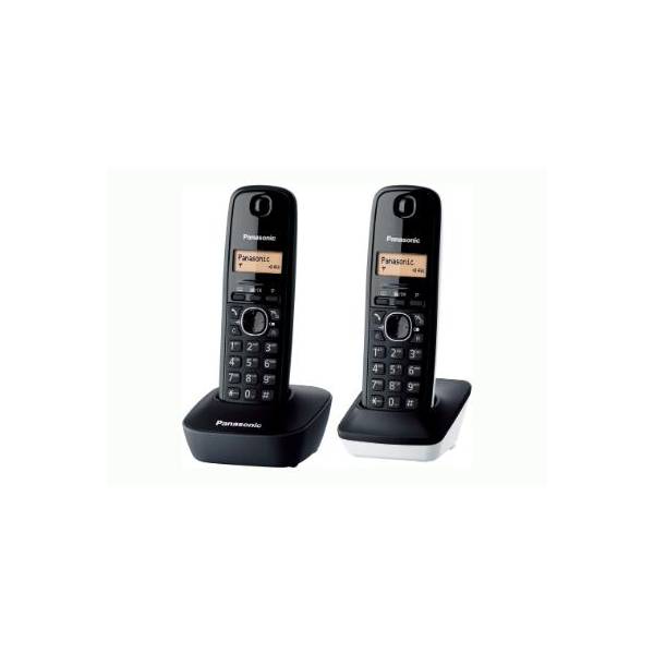Panasonic Kx-tg1612sp1 Teléfono Inalámbrico Duo Negro/blanco