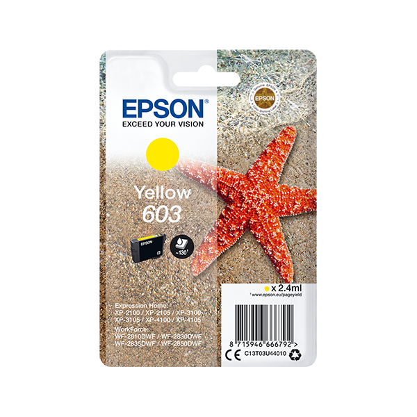 Tinta Epson 603 Amarillo 2.4ml Estrella