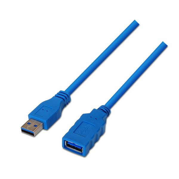 Cable Aisens Usb3.0 A/m-a/h 1m Azul