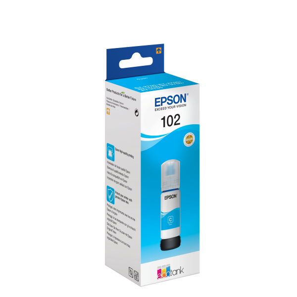 Botella Tinta Epson Ecotank 102 Cian 70ml