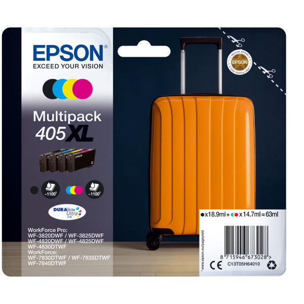 Tinta Epson 405 Xl Pack Negro/tricolor