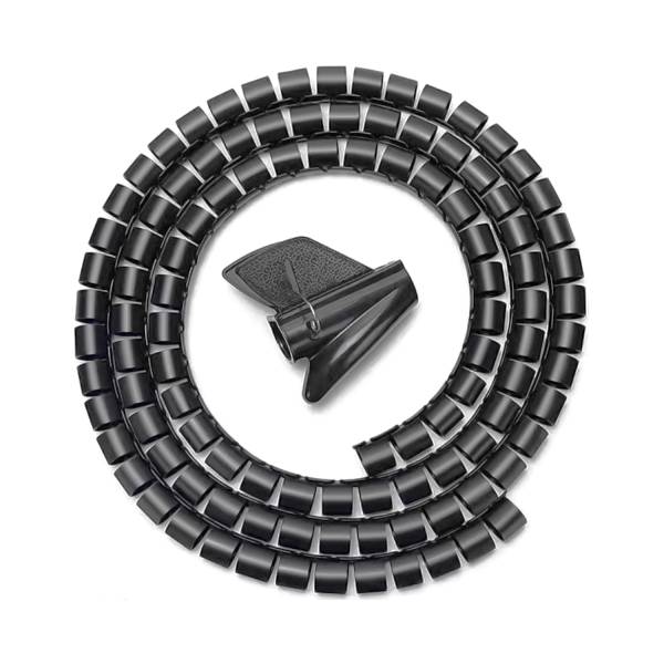 Organizador Cables Aisens Espiral 1m Negro