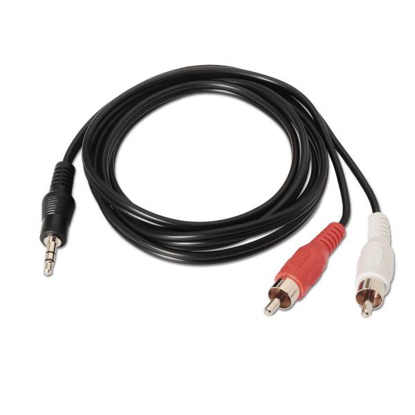 Cable Aisens Jack 3.5/m-2xrca/m 3m Negro