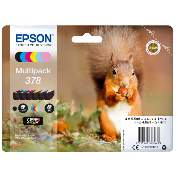 Tinta Epson 378 Pack 6 Colores