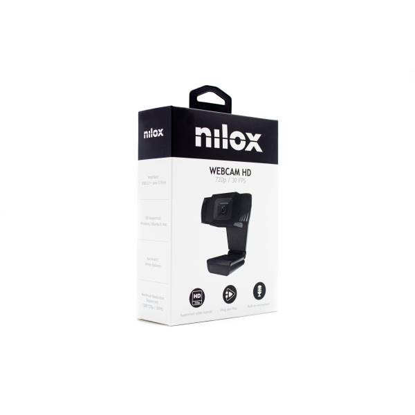 Webcam Nilox Hd 720p Usb 2.0 Micrófono Negra