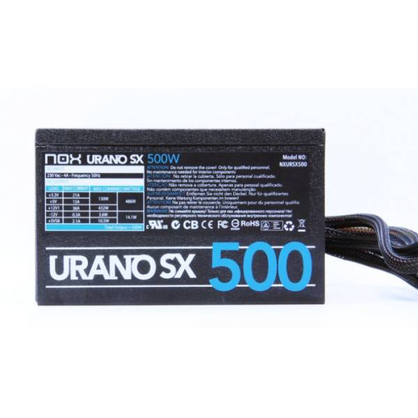 Fuente Nox Urano Sx 500w Atx Pfc 72% Negra
