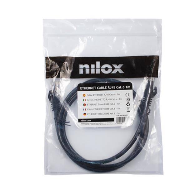Cable De Red Nilox Rj45 Utp Cat.6 1m Negro