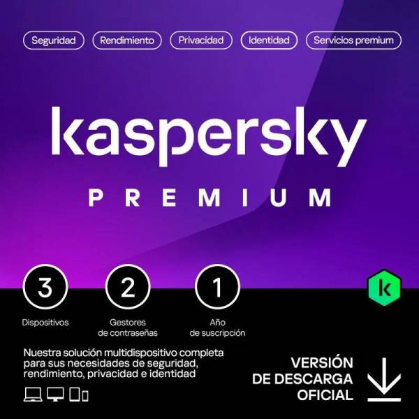 Antivirus Kaspersky Premium 1year 3l Pc/mac/android/ios L.electronica