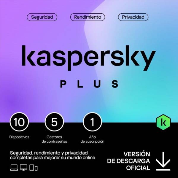 Antivirus Kaspersky Plus 1year 10l Pc/mac/android/ios L.electronica