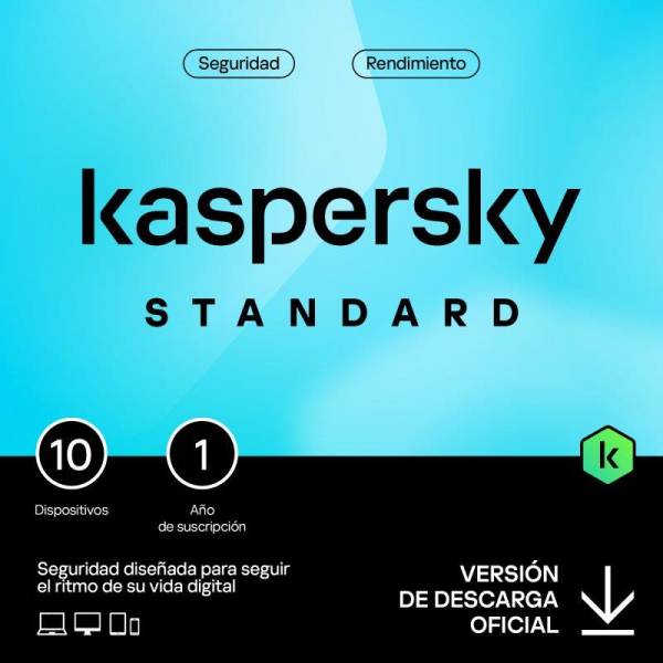 Antivirus Kaspersky Standard 1year 10l Pc/mac/android/ios L.electronica