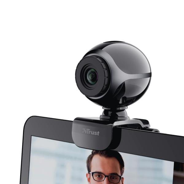 Webcam Trust 0.3mp Usb Micrófono Negra/plata