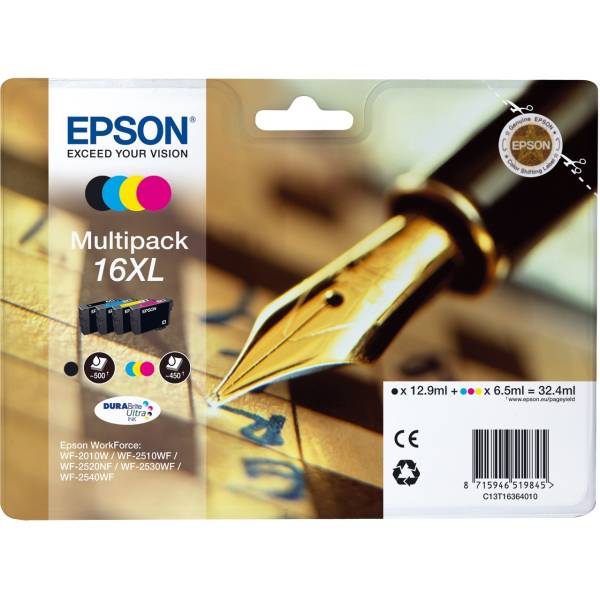 Tinta Epson 16xl T1636 Pack Negro/color