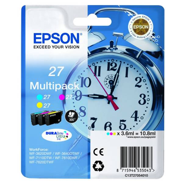 Tinta Epson 27 T2705 Pack 3 Colores