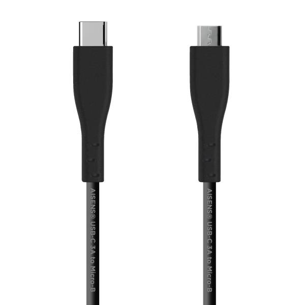 Cable Aisens Usb2.0 3a Tipo C/m-micro B/m 1m