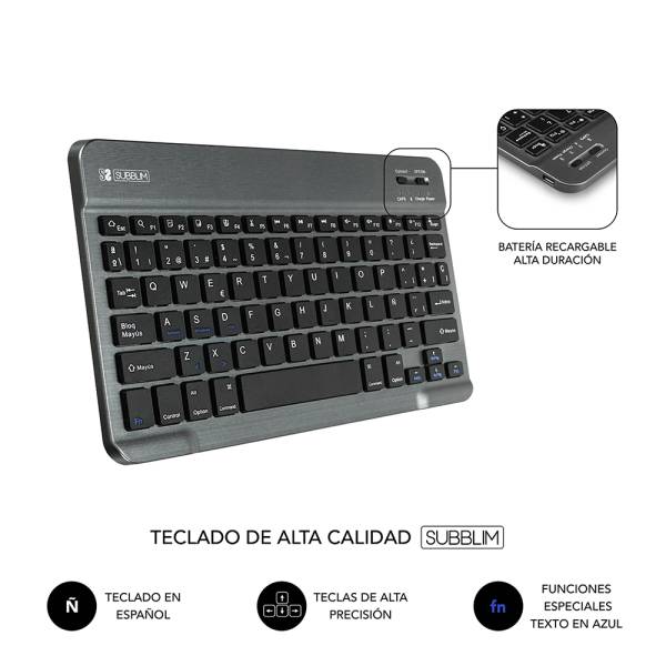 Funda+teclado Subblim Keytab Pro 10.1" Negra Kt3-btl100