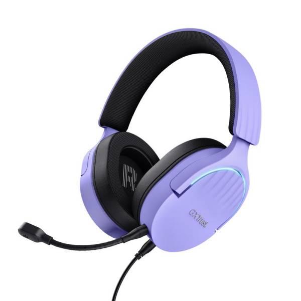 Auriculares + Microfono Trust Gaming Rgb Gxt 490p Fayzo Headset 7.1 Purple