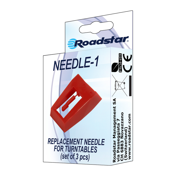 Roadstar Needle-1 Set 3 Agujas Para Tocadiscos