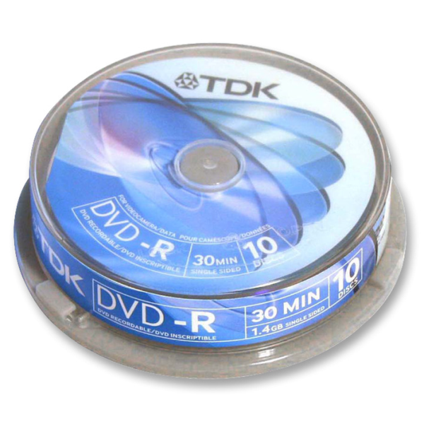 Tdk Dvd-r1.4 Cbeb10 Videocámara (tarrina 10)