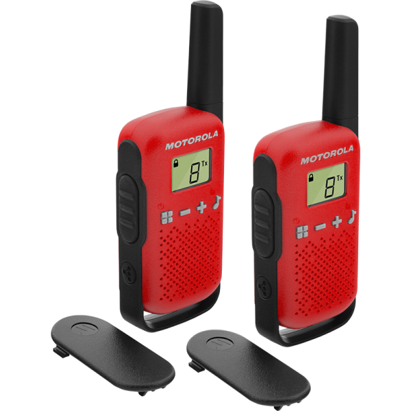 Motorola T42 Pack 2 Walkie Talkie Con Alcance 4km Rojo