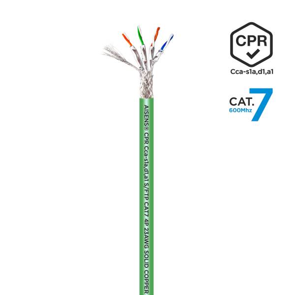 Cable Red Aisens Rj45 Cat7 S/ftp 500m Verde