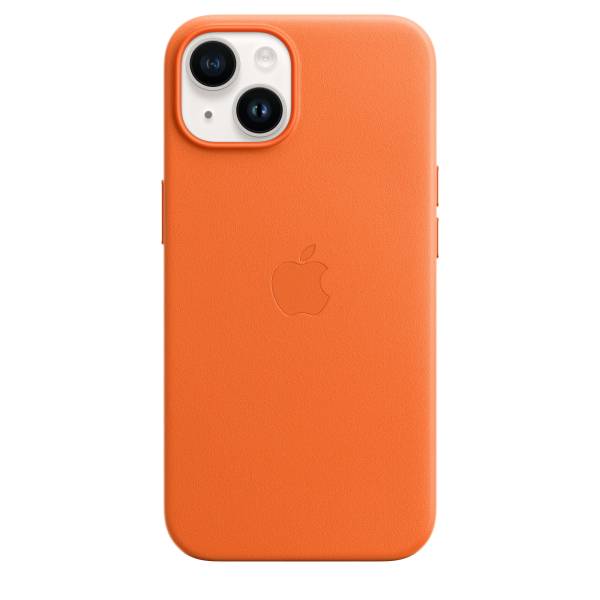 Funda De Piel Apple Para Iphone 14 Naranja
