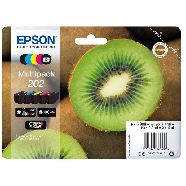 Tinta Epson 202 T02e7 Pack 5 Colores